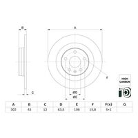 Genuine Bosch Rear Brake Rotors Discs Set BD2776