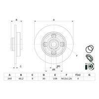 Genuine Bosch Rear Brake Rotors Discs Set BD2819