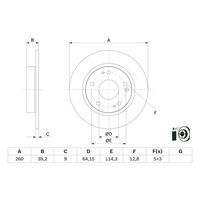 Genuine Bosch Rear Brake Rotors Discs Set BD2861