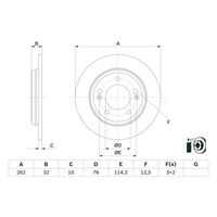 Genuine Bosch Rear Brake Rotors Discs Set BD2873