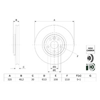 Genuine Bosch Front Brake Rotors Set BD2940