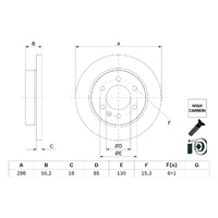 Genuine Bosch Rear Brake Rotors Set BD2951