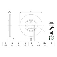 Genuine Bosch Front Brake Rotors Set BD2954