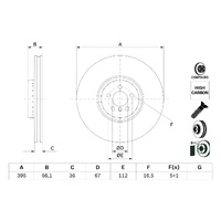 Genuine Bosch Front Brake Rotors Set BD2957