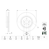 Genuine Bosch Front Brake Rotors Set BD2972