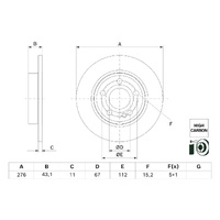 Genuine Bosch Rear Brake Rotors Set BD3012