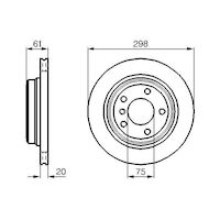 Genuine Bosch Rear Brake Rotors Discs Set BD357