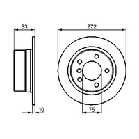 Genuine Bosch Rear Brake Rotors Set BD370