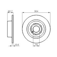 Genuine Bosch Rear Brake Rotors Discs Set BD423
