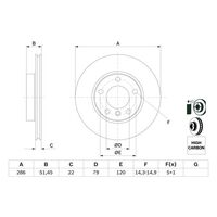 Genuine Bosch Front Brake Rotors Discs Set BD437