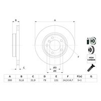 Genuine Bosch Front Brake Rotors Discs Set BD493