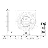 Genuine Bosch Front Brake Rotors Discs Set BD510