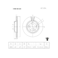Genuine Bosch X Brake Rotors Set BD5283S