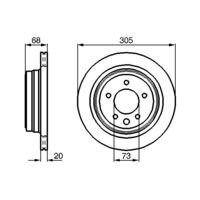 Genuine Bosch Rear Brake Rotors Discs Set BD576