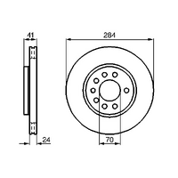 Genuine Bosch Front Brake Rotors Set BD631