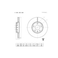 Genuine Bosch Front Brake Rotors Discs Set BD6880