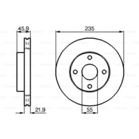 Genuine Bosch Front Brake Rotors Discs Set BD695