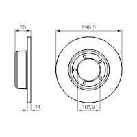 Genuine Bosch Front Brake Rotors Discs Set BD729