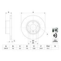 Genuine Bosch Front Brake Rotors Discs Set BD748