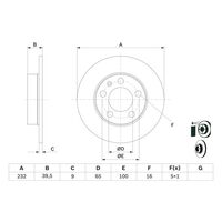 Genuine Bosch Rear Brake Rotors Discs Set BD767