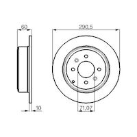 Genuine Bosch Rear Brake Rotors Discs Set BD776
