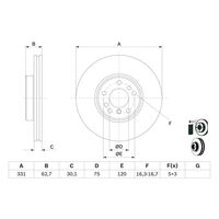 Genuine Bosch Front Brake Rotors Discs Set BD872