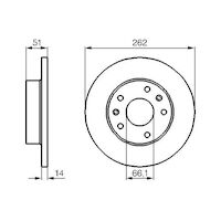 Genuine Bosch Front Brake Rotors Discs Set BD888