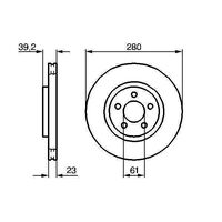 Genuine Bosch Front Brake Rotors Discs Set BD916