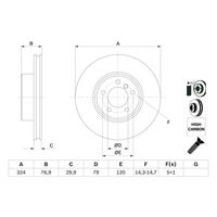 Genuine Bosch Front Brake Rotors Discs Set BD957