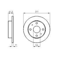Genuine Bosch Front Brake Rotors Discs Set BD960