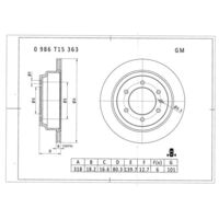 Genuine Bosch Rear Brake Rotors Discs Set BDT5363