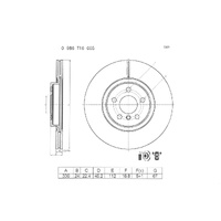 Genuine Bosch Front Brake Rotors Set BDT6005