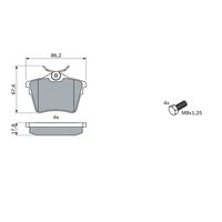 Genuine Bosch Rear Brake Pads BP1005