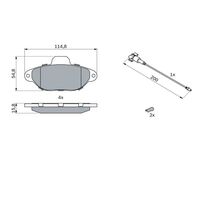 Genuine Bosch Front Brake Pads BP1025