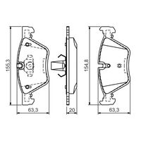 Genuine Bosch Front Brake Pads BP1028