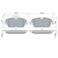 Genuine Bosch Front Brake Pads BP1030