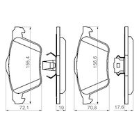 Genuine Bosch Front Brake Pads BP1069