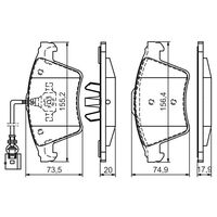 Genuine Bosch Front Brake Pads BP1075