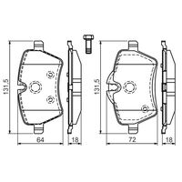 Genuine Bosch Front Brake Pads BP1079