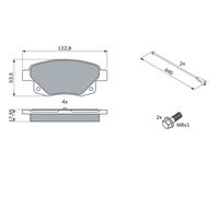 Genuine Bosch Rear Brake Pads BP1082