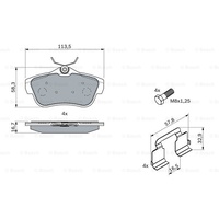 Genuine Bosch Brake Pad Set BP1102 