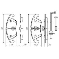 Genuine Bosch Front Brake Pads BP1112