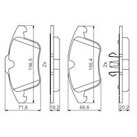 Genuine Bosch Front Brake Pads BP1118