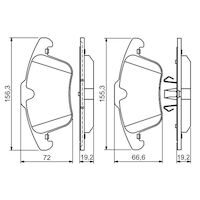 Genuine Bosch Front Brake Pads BP1145