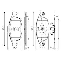 Genuine Bosch Front Brake Pads BP1170