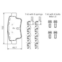 Genuine Bosch Rear Brake Pads BP1174