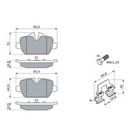 Genuine Bosch Rear Brake Pads BP1181