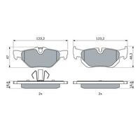 Genuine Bosch Rear Brake Pads BP1184