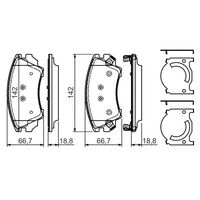 Genuine Bosch Front Brake Pads BP1187