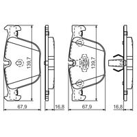 Genuine Bosch Rear Brake Pads BP1206